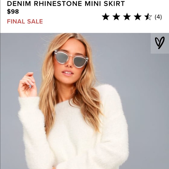 Last One! NEW Free People Embellished Denim Skirt - Picture 5 of 5